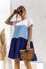 Contrast Loose Summer Dress