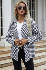 Loose Plaid Blazer