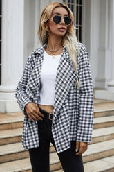 Loose Plaid Blazer