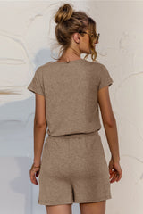 V-Neck Cross Lace Patchwork Jumpsuit