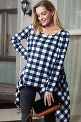 Ruffled Mid-length Long-sleeved T-shirt