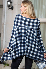 Ruffled Mid-length Long-sleeved T-shirt