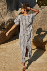 Vintage Striped Print Dress