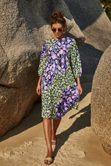 Round Neck Mid-Sleeve Dress