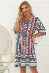 Half Sleeve A-line Dress