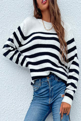 Contrast Striped Pullover