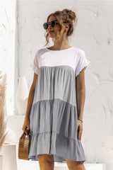 Contrast Loose Summer Dress