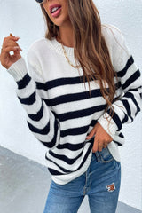 Contrast Striped Pullover