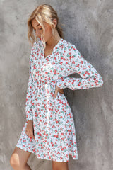 Long Sleeve Printed Loose Dress