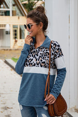 Leopard Patchwork Iiregular Top