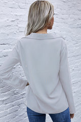 Panelled Leopard Print Long Sleeve Shirt