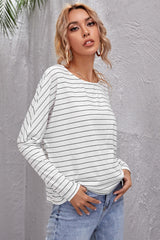 Round Neck Striped T-shirt