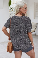 Leopard Print Short Sleeve Shirt