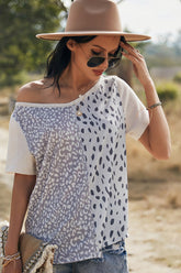 Round Neck Stitching Shirt