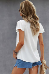 Embroidered Cotton-Linen T-Shirt