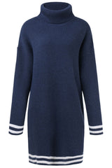 High Neck Long Sleeve Knitted Dress