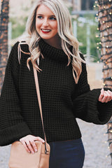 Loose Pure Color High Neck Sweater