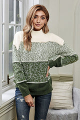 Contrast Round Neck Pullover