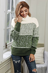 Contrast Round Neck Pullover