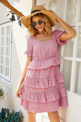 Pure Color Layer Cake Dress