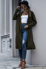 Long Single-Breasted Windbreaker