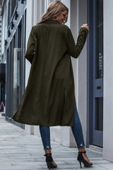 Long Single-Breasted Windbreaker