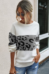 Leopard Print Turtleneck Sweater