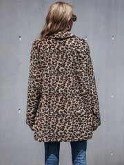 Leopard Trench Faux Fur coat