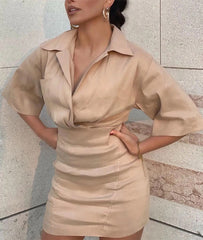 Chic Back Zip Cut Out Short Dress