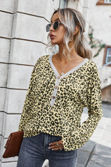 V-neck Leopard Top