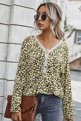 V-neck Leopard Top
