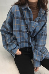 Chic Flannel Frosted Plaid Shirt