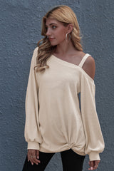 Off Shoulder Loose Long Sleeve Top