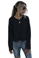 Long-sleeved Round Neck Knit Sweater