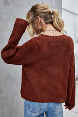 V-Neck Knitted Pure Color Base Shirt