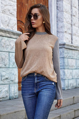 Patchwork Contrast Loose Top