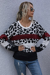 Slim-fit Knit Pullover Crew Neck Sweater