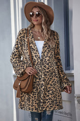 Leopard Print Mid-Length Coat