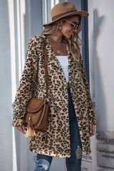 Leopard Print Mid-Length Coat
