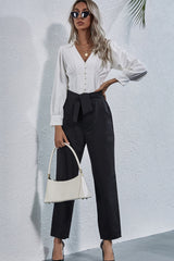High Waist Casual Trousers