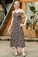 Printed Strappy Slim Dress