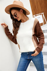 Contrast Patchwork Pullover