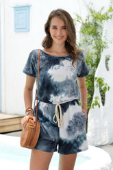 Priscilla Tie-dyed Short Romper