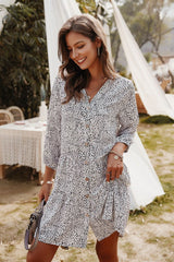 Floral Buttons Dress