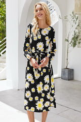 Daisy Print Maxi Dress