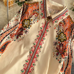 Retro Loose and Thin All-match Vacation Travel Shirt