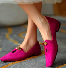 Flat Round Toe Solid Color Single Shoes