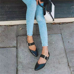 Leopard Print Adjustable Buckle Sandals