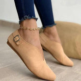 Pointed Toe Suede Flats Shoes