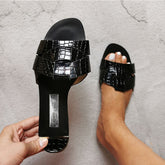 Candy Color PU Leather Open Toe Sandals